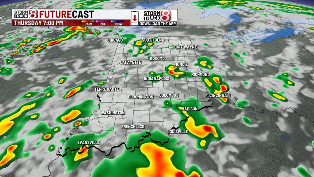 Tracking showers and storms into May; cooler by this weekend