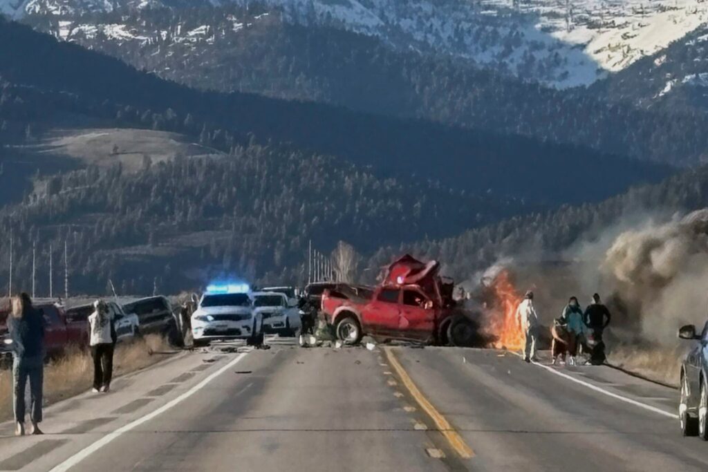 At least 7 dead after a pickup and tour van collide near Yellowstone